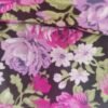 Sac Banane Velours côtelé violet - Intérieur floral