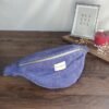 Sac Banane Velours côtelé violet - Intérieur floral