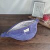 Sac Banane Velours côtelé violet - Intérieur floral