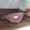 Sac Banane Velours milleraies - Intérieur cœurs bleus