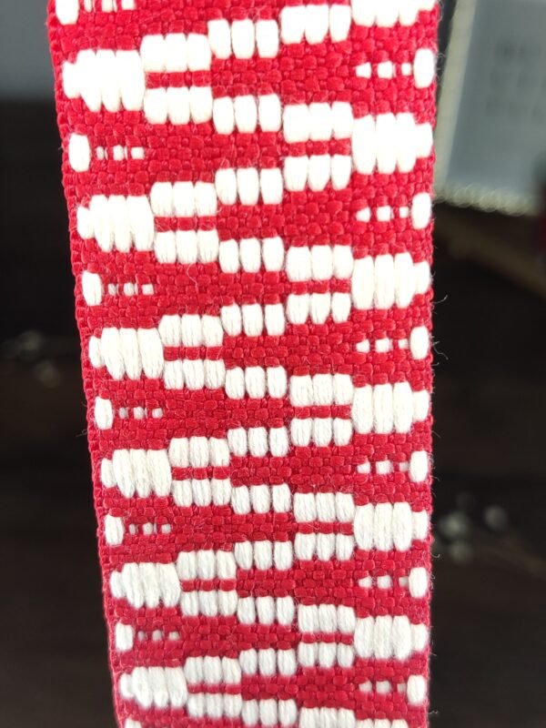 Sangle rouge à motifs Jacquard - Taille S