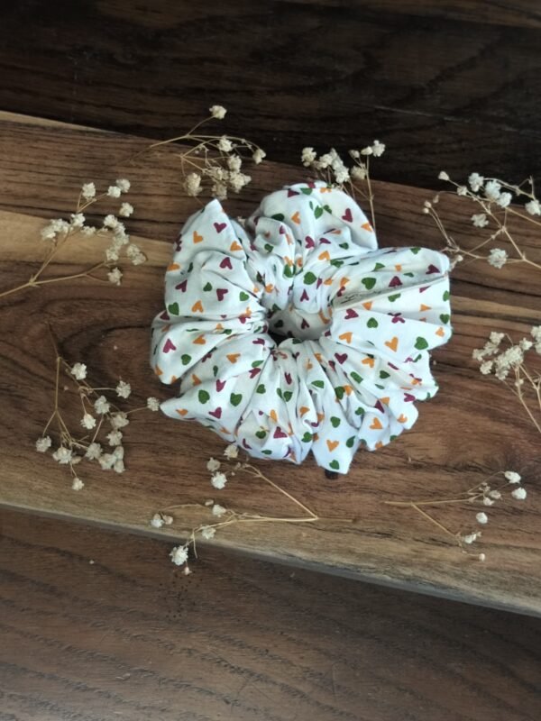 Chouchou cœurs multicolores  - Taille L