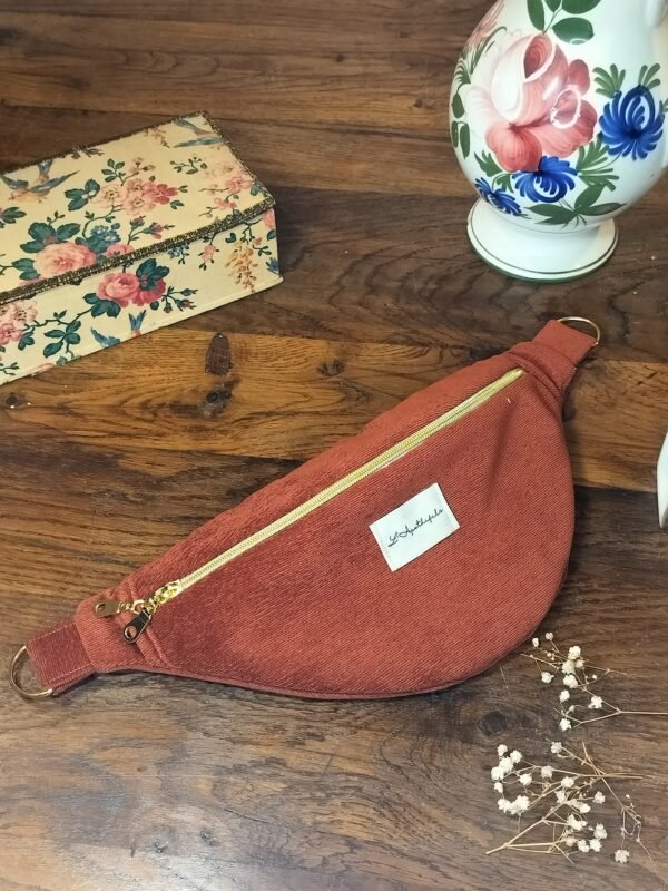 Sac banane milleraies rouille - Intérieur floral