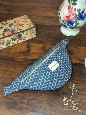 Sac banane formes géométriques - Cœurs bleus