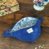 Sac banane velours côtelé bleu - Intérieur toile de Jouy - Version mini