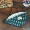 Sac banane vert cœurs blancs - Intérieur blanc