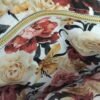 Sac banane velours ocre - Intérieur floral avec poche