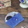 Etui pour lunettes en velours côtelé bleu et Toile de Jouy