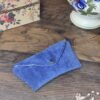 Etui pour lunettes en velours côtelé bleu et Toile de Jouy