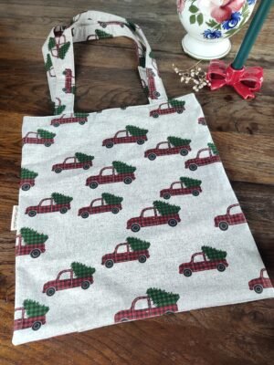 Tote bag de Noël voiture & sapin